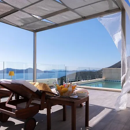 Luxury Malena With Private Heated Pool And Amazing Sea View In Dubrovnik - Orasac Vila
