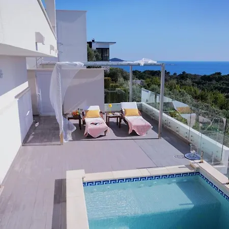 Luxury Malena With Private Heated Pool And Amazing Sea View In Dubrovnik - Orasac Zaton (Dubrovnik-Neretva)