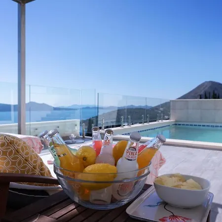 Luxury Malena With Private Heated Pool And Amazing Sea View In Dubrovnik - Orasac Villa *